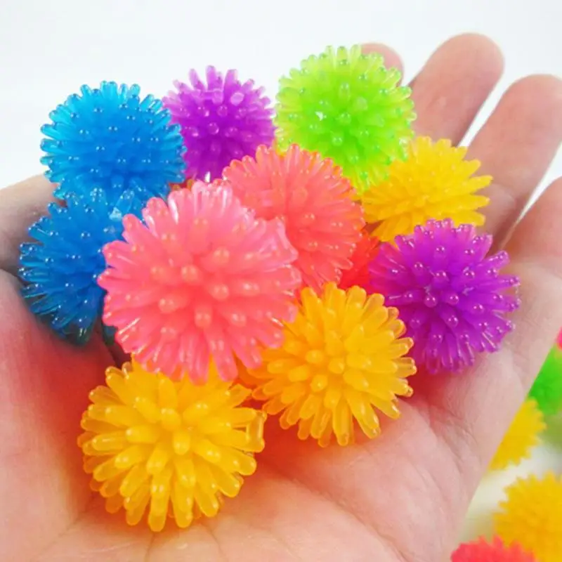 Mix Colors Cat Ball Toys Rubber Interactive Spiky Bite Proof Kitten Toy Ball Chase Toy Pet Supplies Pet Accessories Random Color