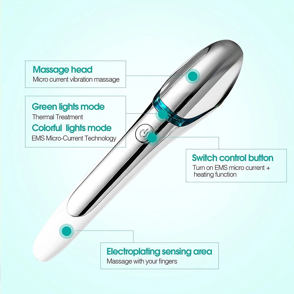 Electric Vibration Eye Lips Face Massager Anti Wrinkle Aging Dark Circle Remover Heated Eye Face Massager Beauty Care Machine