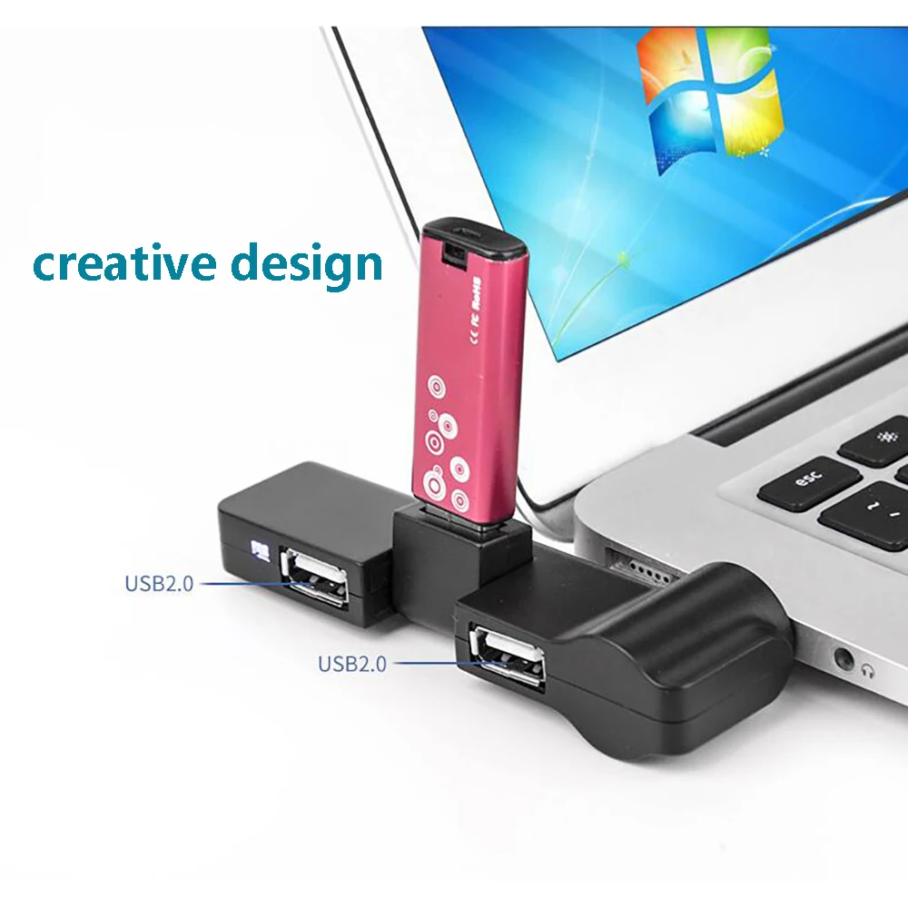 High Speed USB 2.0 HUB Multi USB Splitter 4 Ports Expander Multiple USB Expander Computer Accessories For Laptop PC