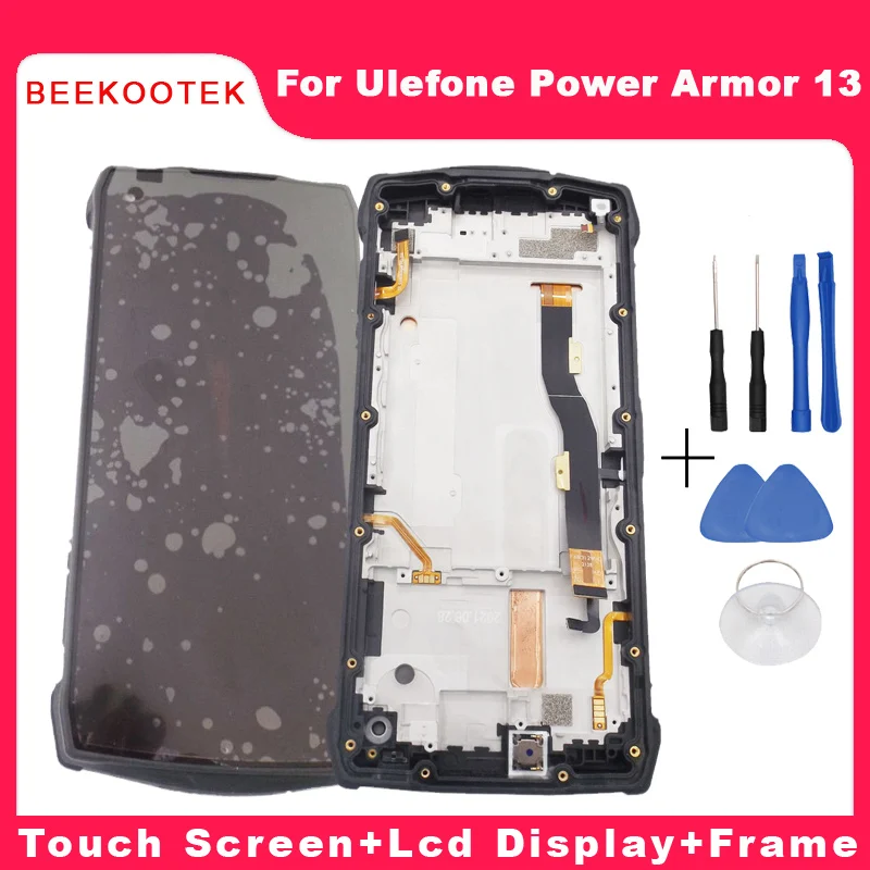 

New Original Armor 13 Touch Screen+LCD Display+Frame+Microphone+Fingerprint+Distance Lens For Ulefone Power Armor 13 Phone