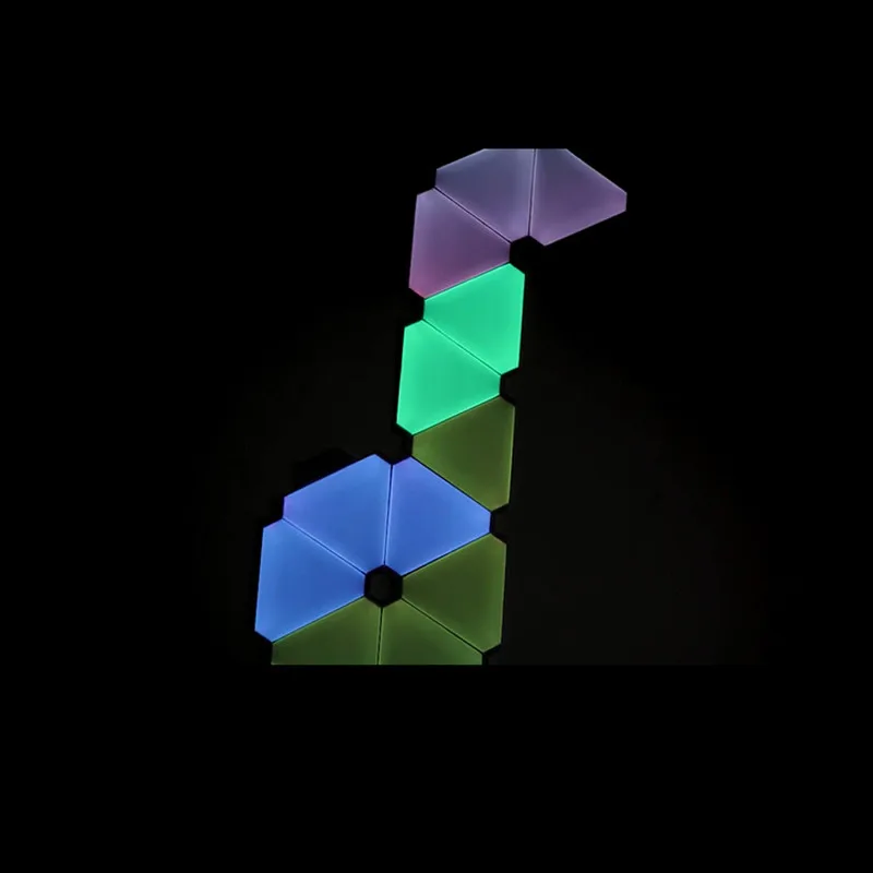 Triangle Lights RGB Colorful Wall-Mounted LED Light APP Controllable Triangle Gaming Lights Perfect Decor for Room, Living Room