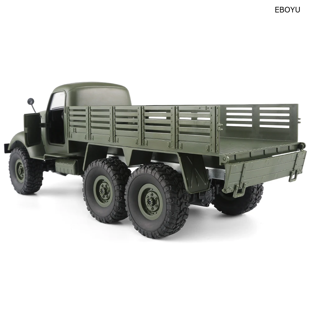 New Updated JJRC Q60 1:16 RC Truck 2.4G 6WD RC Off-road Crawler Military Truck Army Car Children Gift Toy for Kids RTR