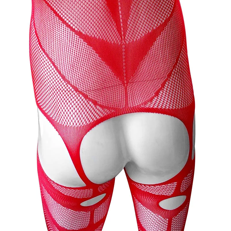 Sexy Sheer Mens Mesh Lingerie Bodysuit Crotchless Stretchy Full Body Pantyhose Gay Man Sissy Bodystocking Fishnet Costumes