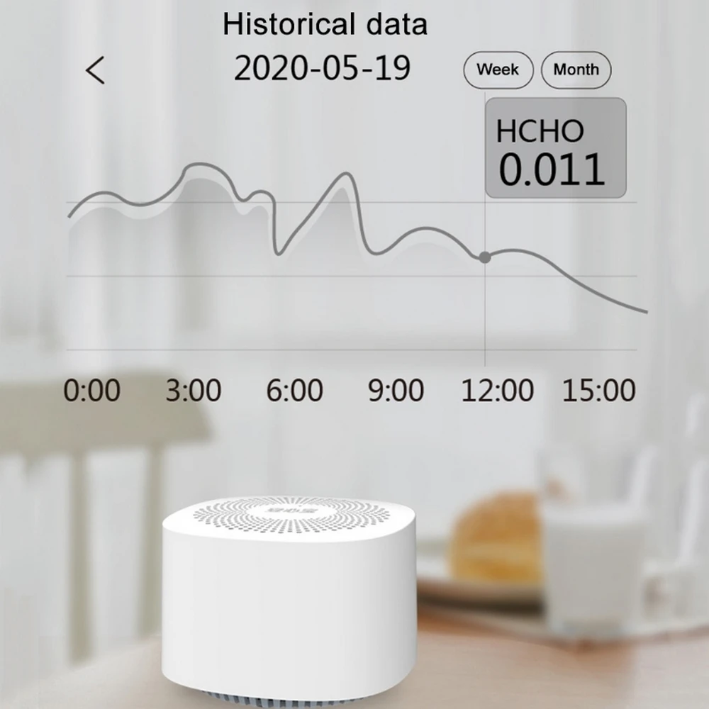 Monitor di qualità dell\'aria rilevatore di CO2 digitale telefono APP Monitor formaldeide anidride carbonica analizzatore di aria rilevatore di