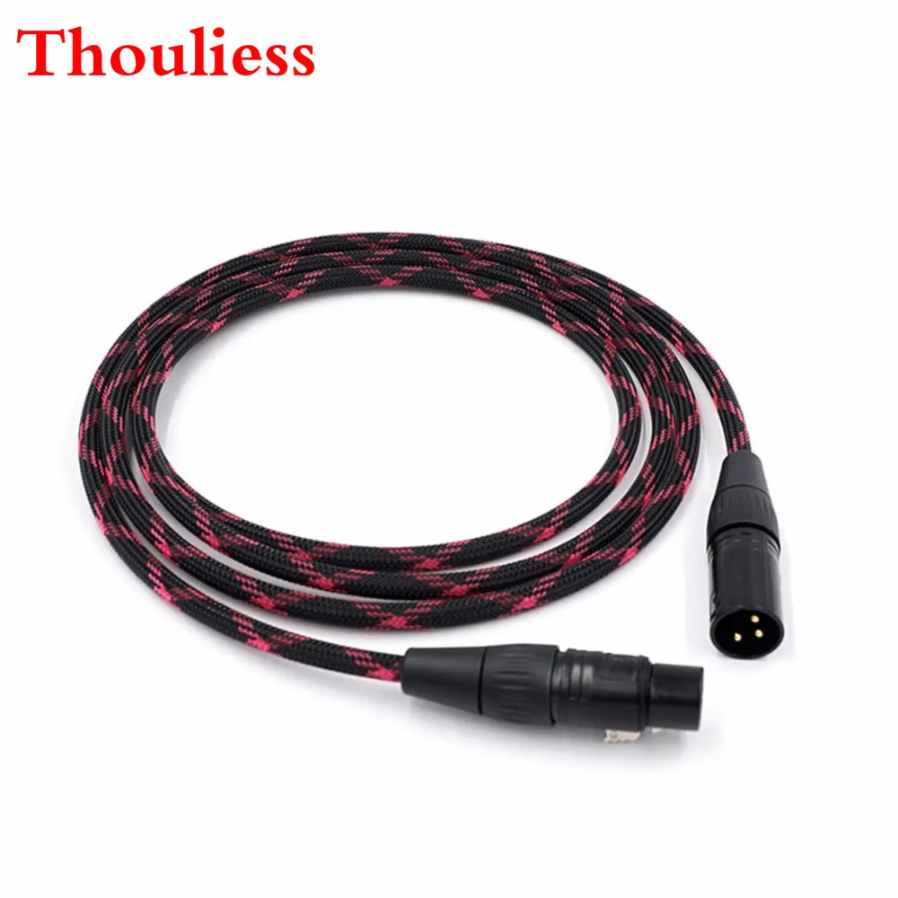 

Thouliess one piece Single crystal copperr 3pin XLR Male to 3pin XLR Female Audio Adpter Cable