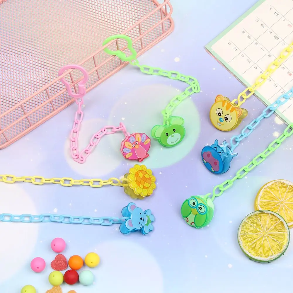 Baby Pacifier Clip Chain New Cartoon Animal Baby Pacifier Clips Newborn Dummy Pacifier Chain Clip Holder Baby Pacifier Chain