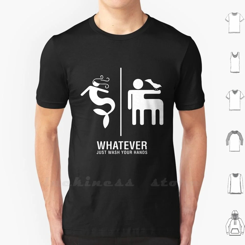 Whatever Just Wash Your Hands ( White Version ) T Shirt 6Xl Cotton Big Size Whatever Wash Hands Wash Hands Restroom Toilet Loo