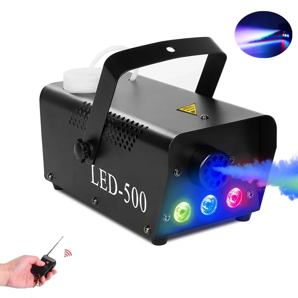

LED Fog Machine,Smoke Machine With RGB LED Lights, Mist Machine For Disco DJ Party Festival Wedding Stage Effects Smoke Spray