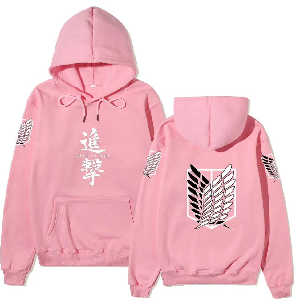 Anime Attack On Titan Hoodies Wings of liberty Pullover Hooded Sweatshirt Men's Long Sleeve Clothing Women Casual Loose Tops