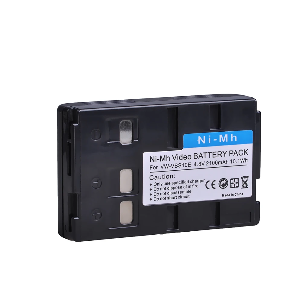 2pcs VW-VBS10E VW-VBS10 Battery for HHR-V211 P-V211 VBS10E VSB-0190 VSB-0200 VW-VBH10E VW VBS10 VW VBS10E, NV-A1 NV-RX11