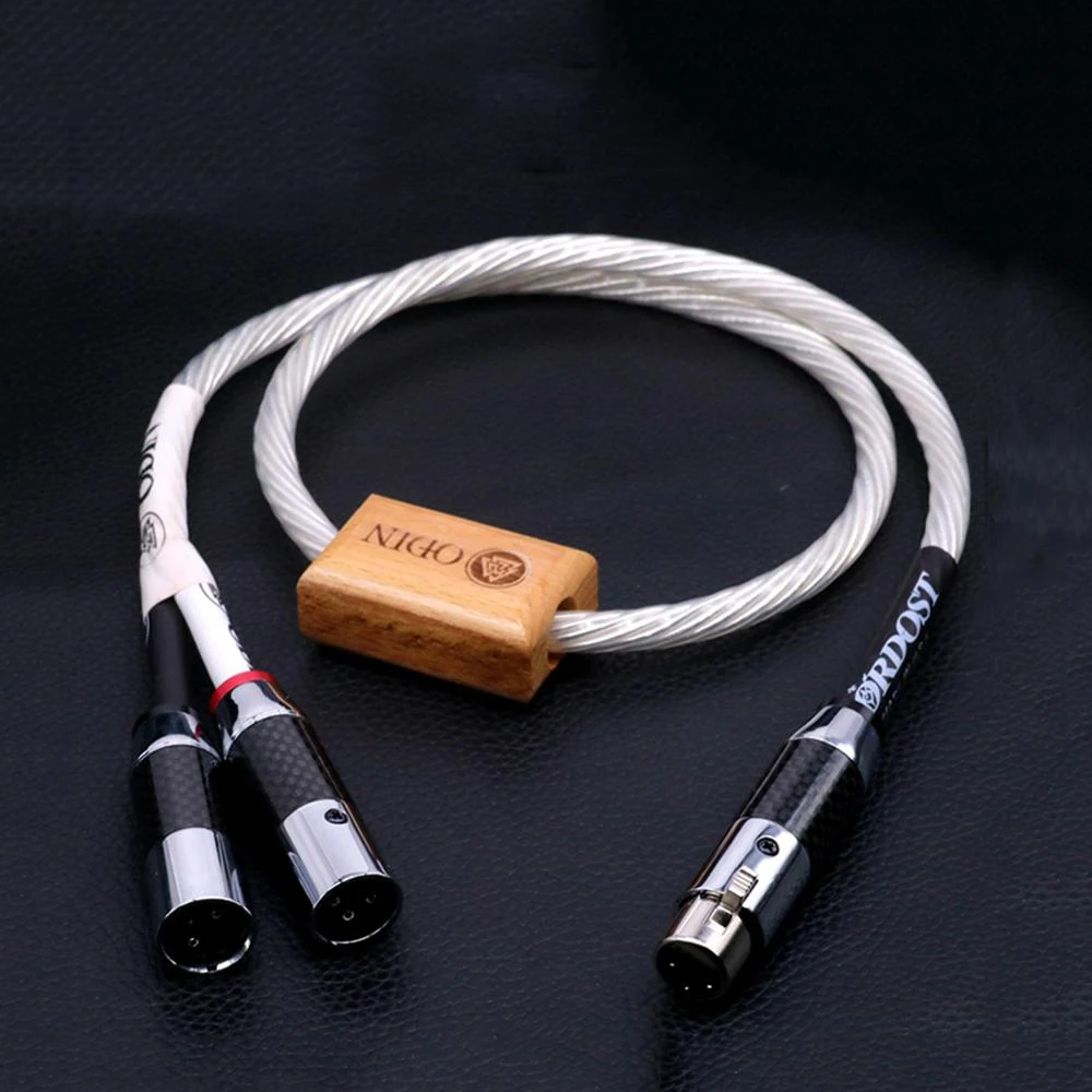 Hi-End Odin Reference Audio Cable With Carbon Fiber XLR Balanced Female To Male HIFI Cable