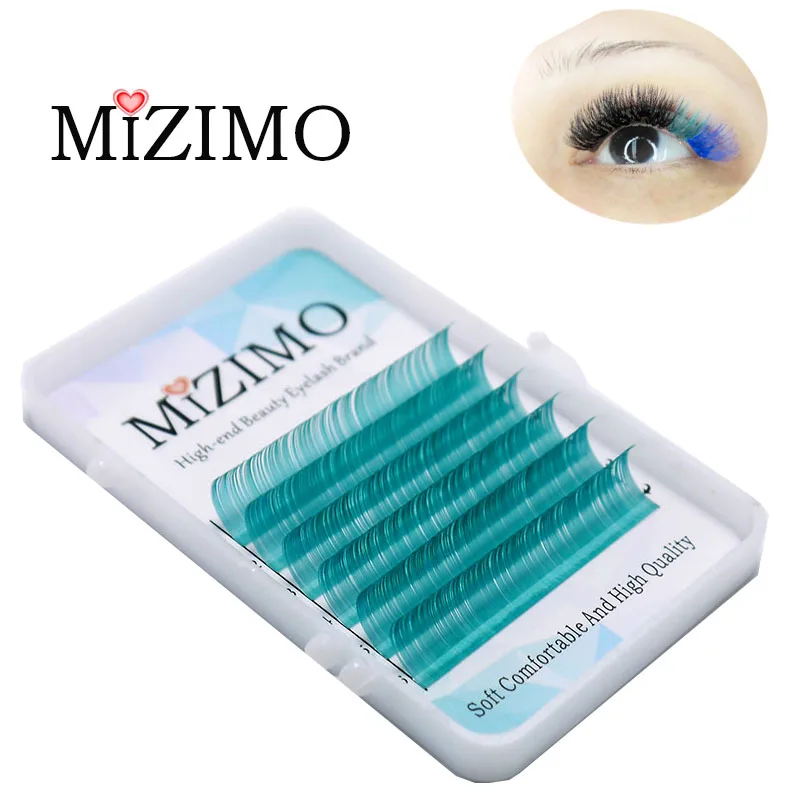 New colour grafted eyelash high quality artificial mink hair false eyelash blue series eyelash extension