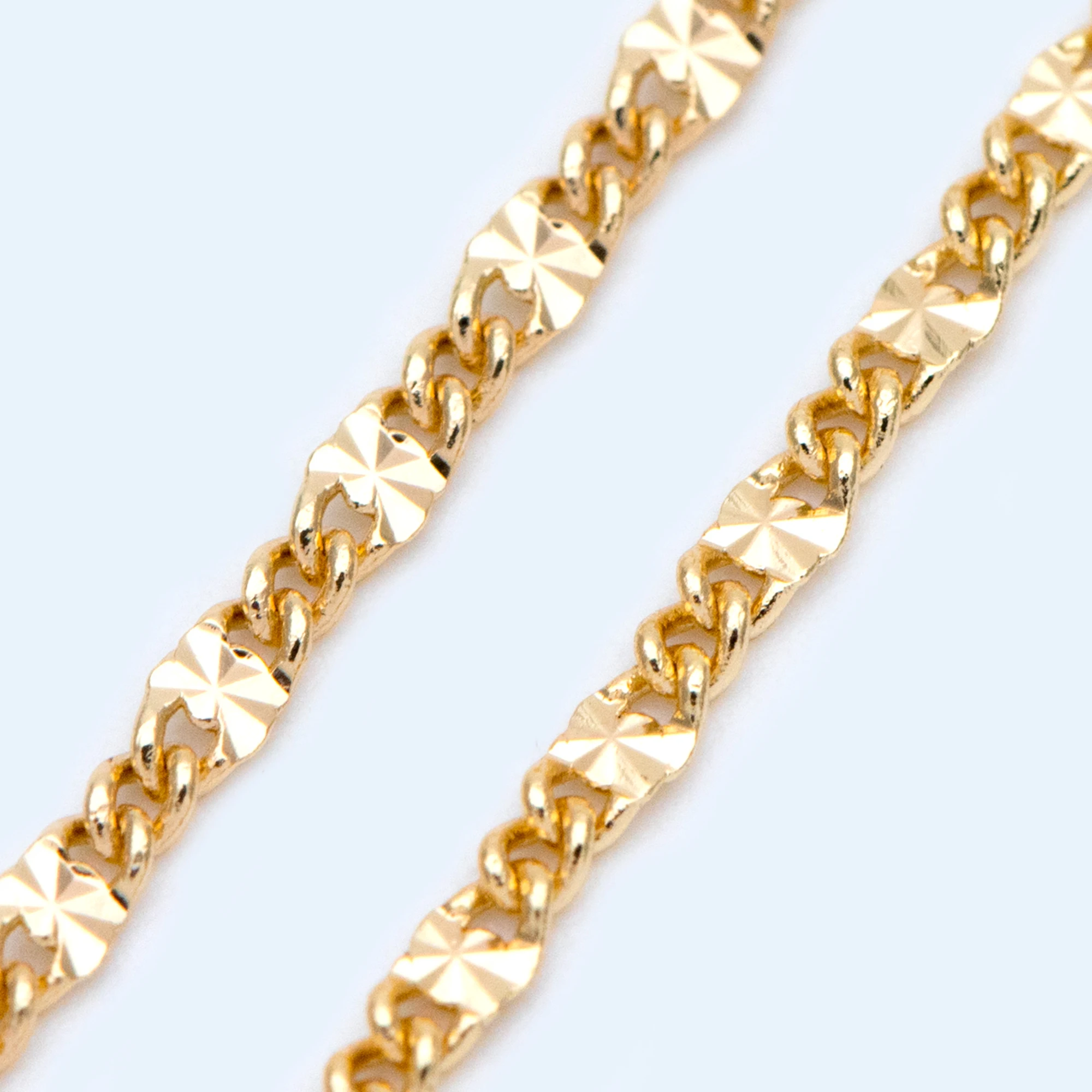 

18K Gold plated Brass 2mm Chain, Gold plated Chain Bulk,Gold Chain Wholesale (#LK-328)/ 1 Meter=3.3 ft