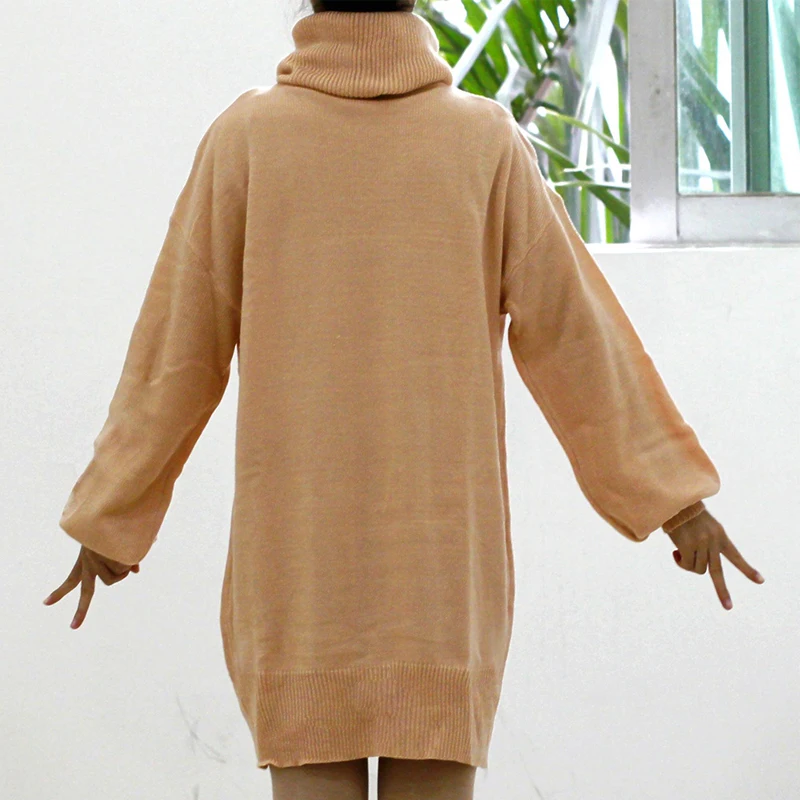 Women's Long Turtleneck Sweater, Loose Sweater, Thin Clothes, Monochromatic, Female Fashion, Spring and Autumn, New W886