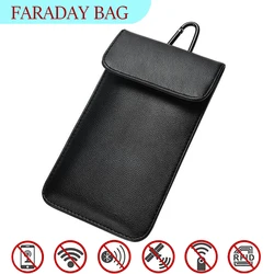 RFID Proof Cell Phone Case Shield EMI/RF Signal GPS Blocking Anti-Spying/Tracking Faraday Bag with Buckle