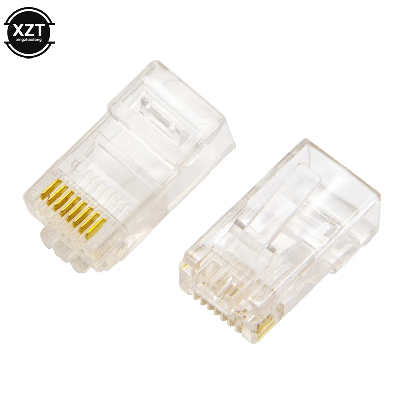 50/100 Pieces 8P8C RJ45 Modular Plug for Network CAT5 LAN Professional and High Quality