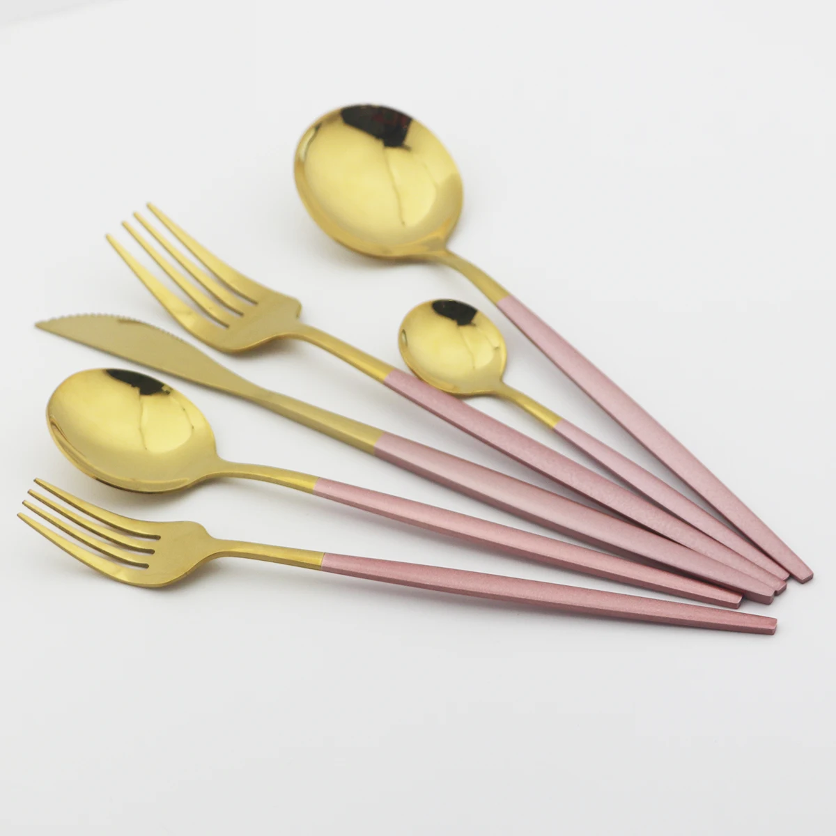 20pcs Dinnerware Mint Green Silver Stainless Steel Set Knives Fork Spoons Cutlery Kitchen Home Tableware Flatware Set Wholesale