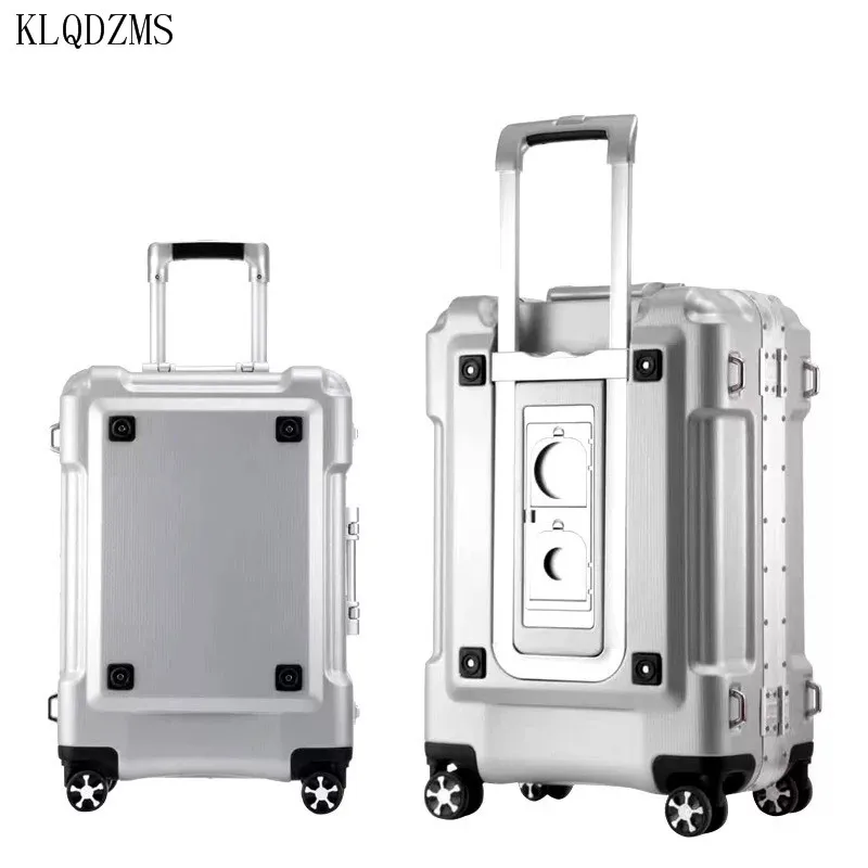 KLQDZMS-equipaje de mano con ruedas giratorias y portavasos portátil, Maleta de viaje de negocios personalizada, 20 ", 24", 29 pulgadas, PC