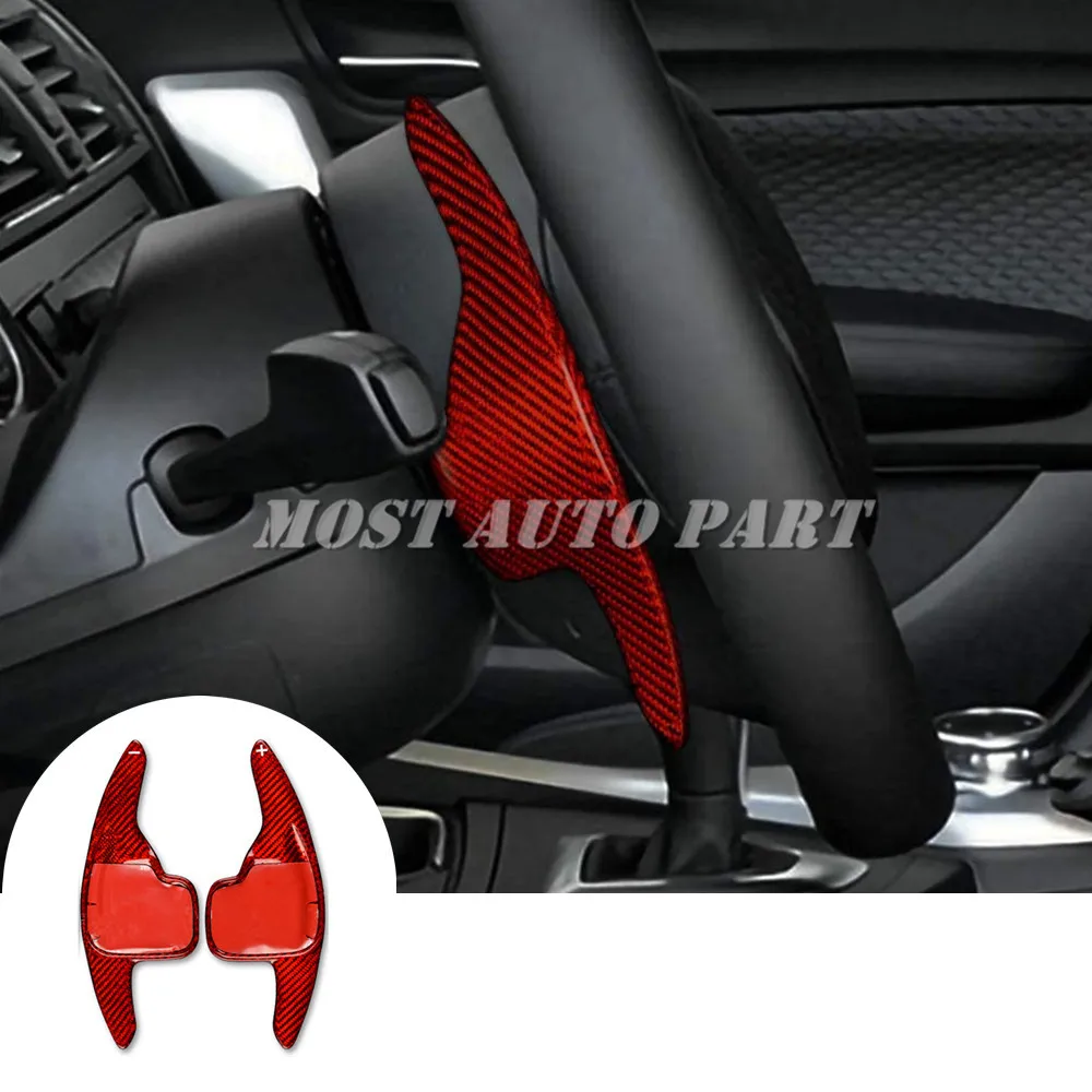 

Real Carbon Fiber Paddle Paddle Shift Steering Wheel Shifter Extension For BMW X1 F48 X2 F39 X3 F25 X4 F26 X5 F15 F16 Red/Black