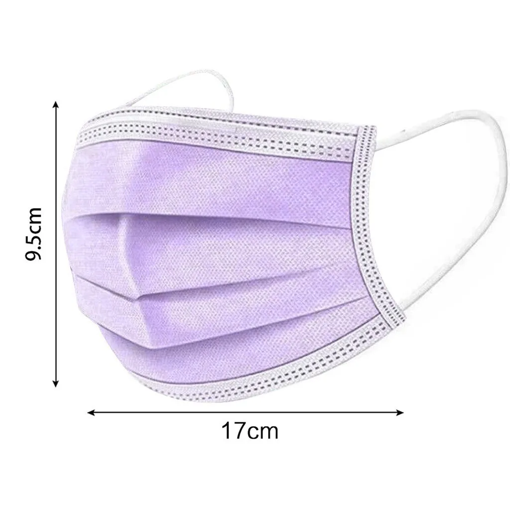 50/100PCS Weiß Unisex Erwachsene Einweg Gesicht Maske 3Ply Ohr Schleife Atmungs Dünne Stil Mund Abdeckung Einfache Outdoor cubrebocas