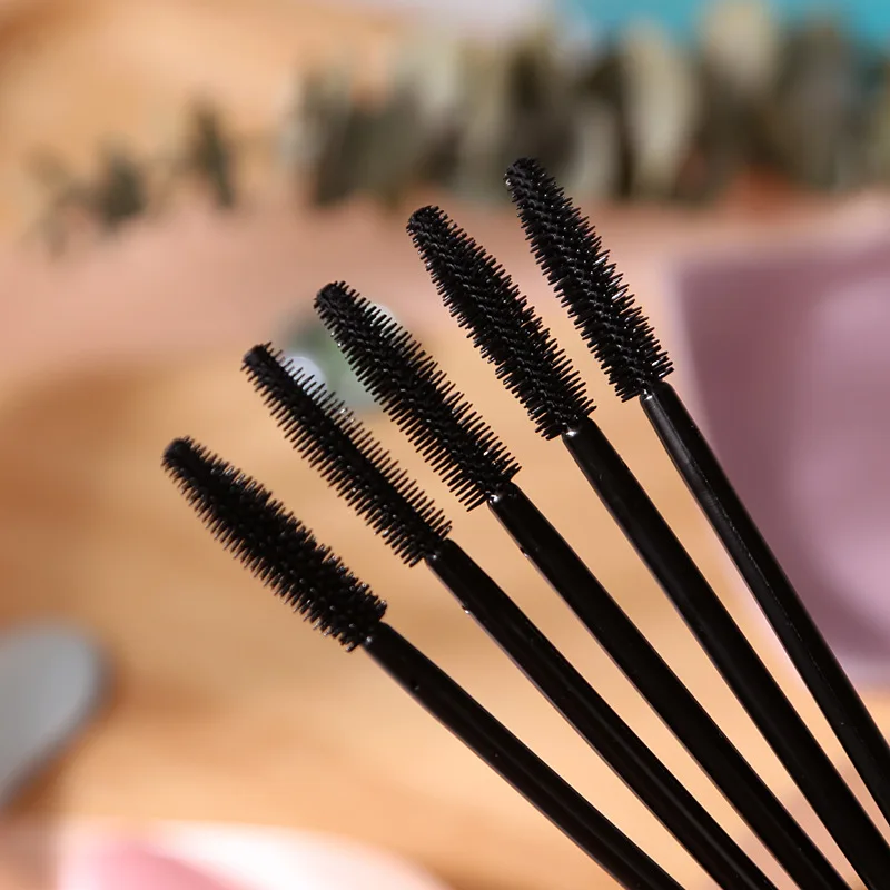 50 stücke Einweg Silikon Wimpern Pinsel Spoolies Mascara Zauberstäbe Kämme Stick Stirn Pinsel Wimpern Verlängerung Make-Up Kosmetische Werkzeuge – Detail 8