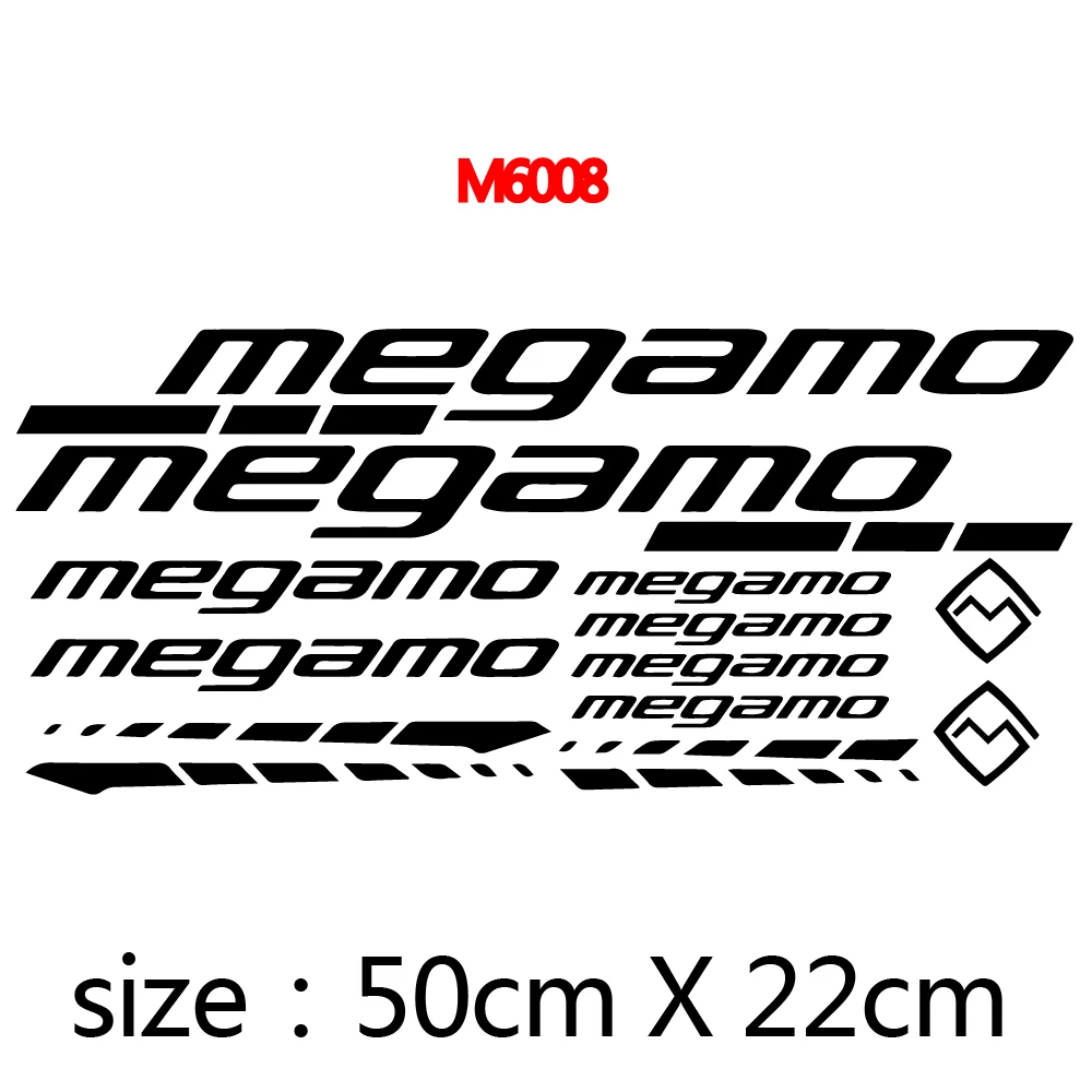 Phản Quang Khung Dán Megamo Cho Xe Đạp Đường Núi Đi Xe Đạp Miếng Dán Xe Đạp MTB Bánh Xe Decal Bảo Vệ Các Bộ Phận