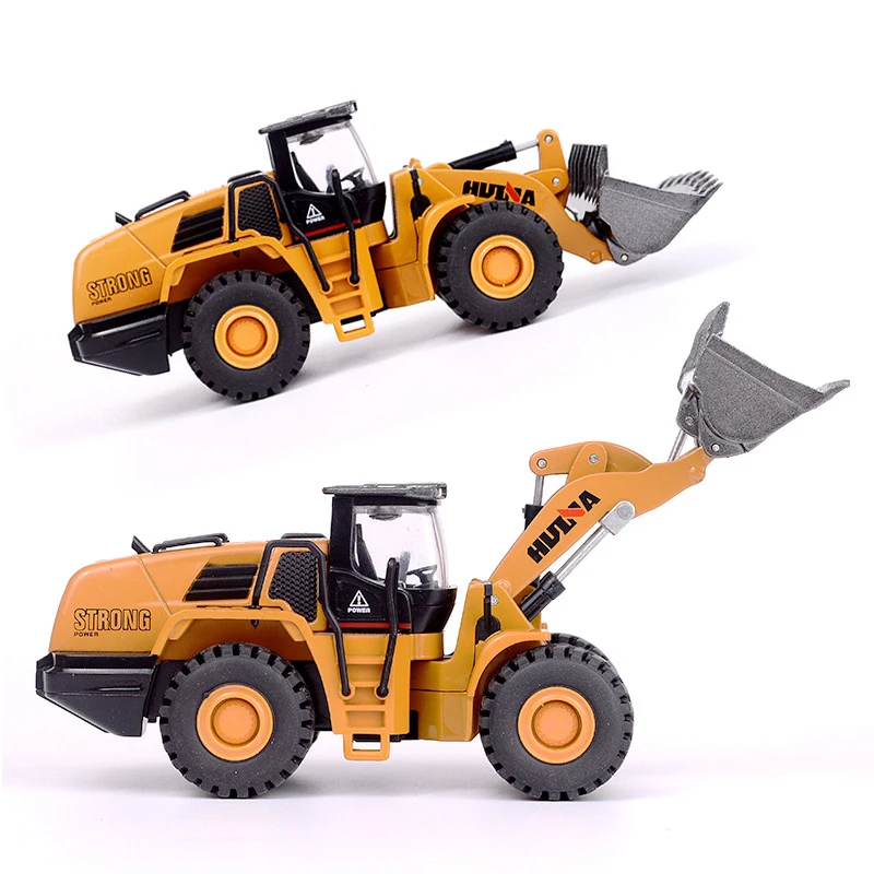 HUINA 1:60 Diecast Metal Model Dump Truck Excavator Wheel Loader Road Roller Construction Vehicle Toy  Gift Truck for Children