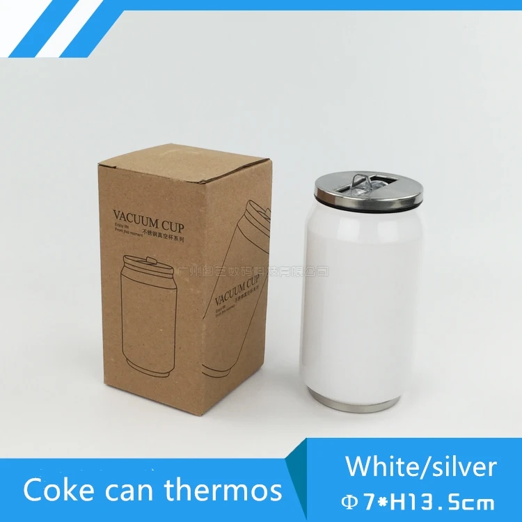 

2pcs/lot Blank Sublimation 280ML Coke can thermos Transfer Prtinting by Sublimation INK DIY Transfer Heat Press Printing