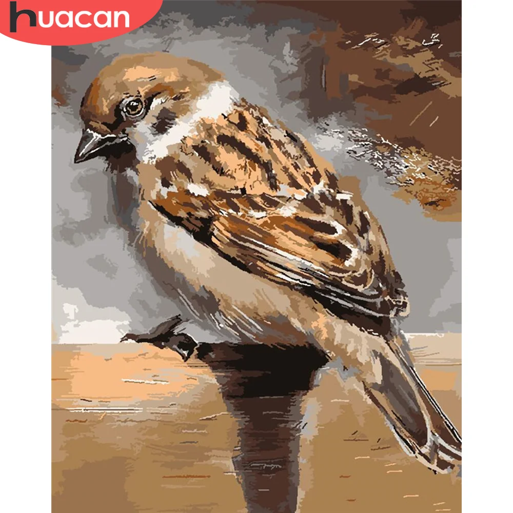

HUACAN Painting By Number Bird Drawing On Canvas Hand Painted Paintings Art Gift DIY Pictures By Numbers Animal Kits Home Decor