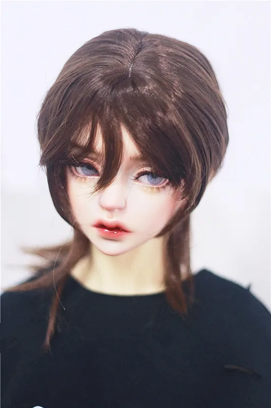 BJD doll wig suitable for 1/31/41/6 Uncle size fashion cool handsome braid milk silk good pull false hair brown black orange