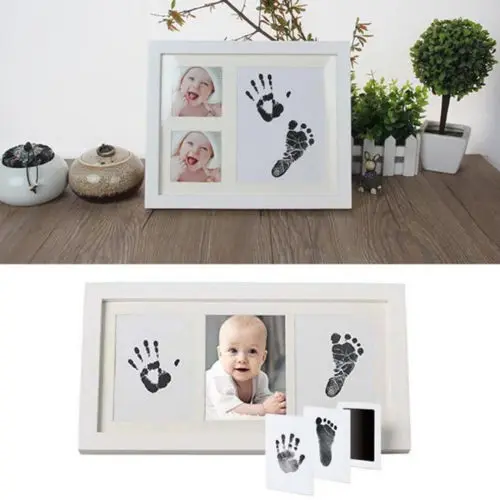 Baby Footprints Handprint Ink Pads Photo Frame Pad Inkless Wipe bebes Kit-Hand Foot Print Keepsake Newborn Footprint Handprint