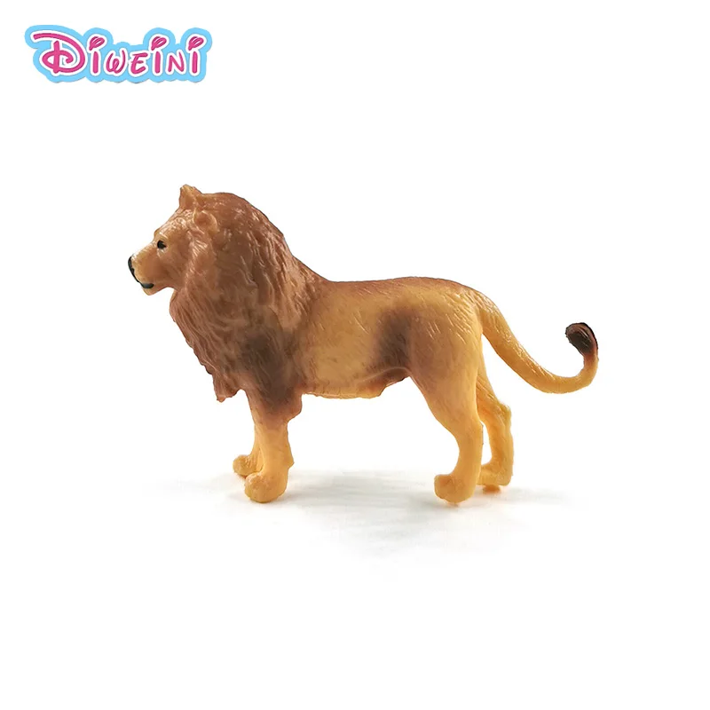 Simulation Small Lion Figurine Animal Model Lifelike Action Figure DIY Home Decor Doll House Educational Gift For Children Toys