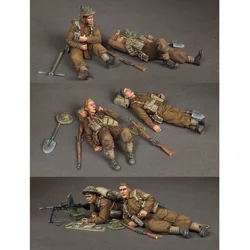 1/35 Resin Model Figure GK, Military theme, (Six people)，Unassembled and unpainted kit