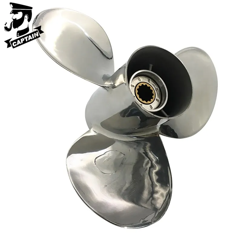 Captain Propeller 11 1/8x13 Fit  Evinrude Johnson Outboard 40HP 48HP 50HP 55HP 60HP 75HP Stainless 13 Tooth Spline 777021