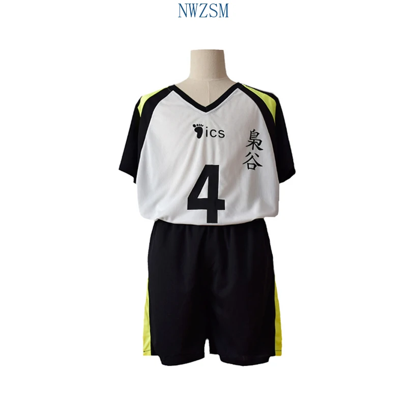 Haikyuu!! Fukurodani Bokuto Koutarou Uniform T-shirt and Shorts Cosplay Costume Haikiyu Volley Ball Team Jersey Sportswear