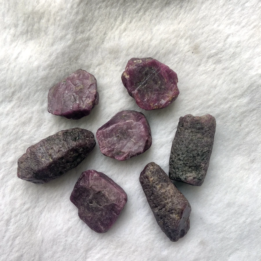 PANGEM-1Pcs Natural Genuine Ruby,Raw Rubin Gem Healing Gem Stone Speciment,For Warping Cabbing,Cutting,Lapidary,Approx 20-26mm