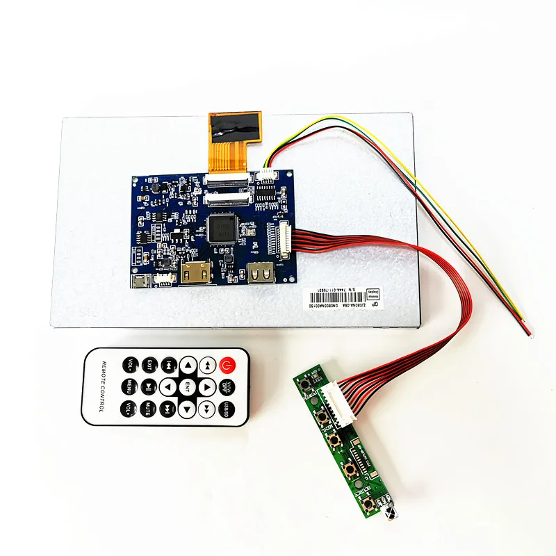 8 بوصة وحدة عرض إل سي دي عدة 1024*600 لوحة ال سي دي USB تشغيل الفيديو HDMI متوافق التوت بي الإعلان سيارة وحدة LCD