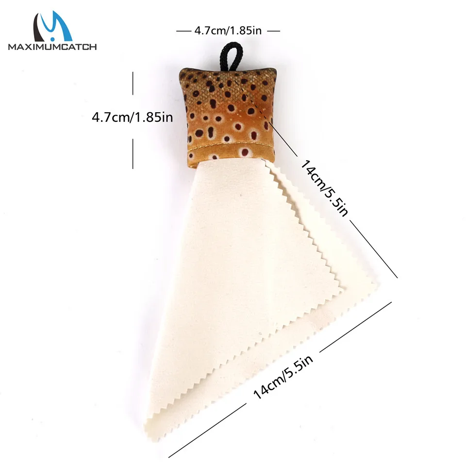 Maximumcatch Sunglasses Cleaner Micro Fibre Cleaning Cloth with Fly Fishing Lanyard Fishing Acccessory