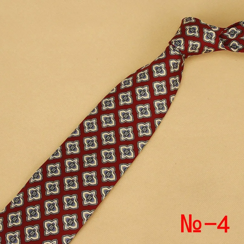 Neue Designs Klassische Seide Männer Tie Floral Plaid 9cm Rot Gedruckt Krawatte Gravata Krawatten für Männer Formal Wear Busines – Detail 5