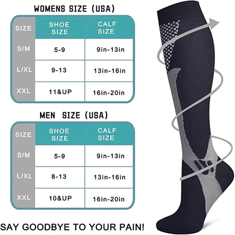 Running Men Women Compression Socks New Medical Varicose Veins Pregnancy Nursing Athletic Football Soccer Stockings Sports Socks