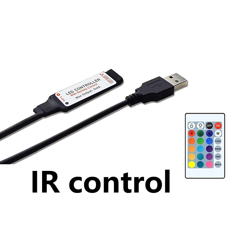 LED Remote Controller Bluetooth Control For 5V 5050 2835 Strips Light Led Ribbon Night Infrared 24Key Controller