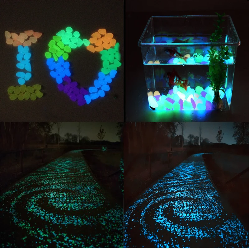 Garden Decor Stones Glow In The Dark Pebbles Gardening Decoration Rock  Luminous Stone  Outdoor For Walkways Path Lawn Yard