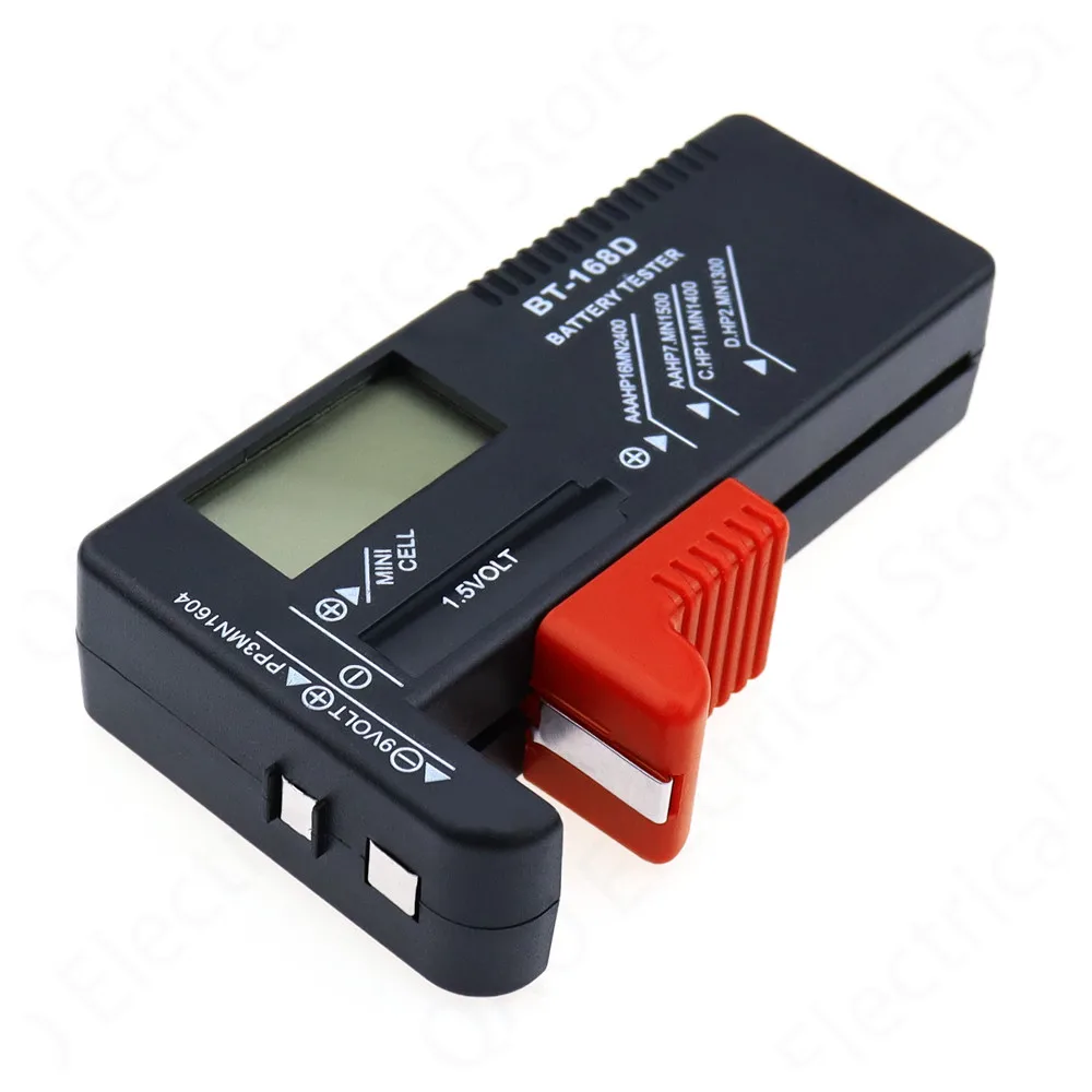 BT168D Digital Battery Capacity Tester LCD BT-168D Checker for 9V 1.5V AA AAA Cell C D Batteries