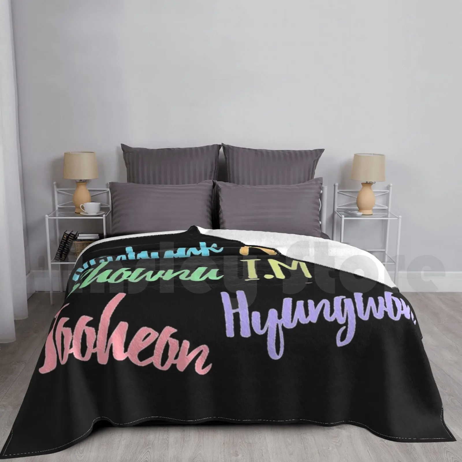Monsta X Nombre Etiqueta Manta Moda Personalizada Monsta X Monsta X Nombre Monsta X Minhyuk Monsta X Tienda Monsta X