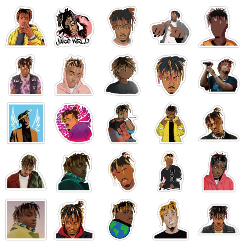 10/30/52pcs Singer Juice Wrld Graffiti impermeabile Crazy Fans Skateboard viaggio valigia telefono Laptop bagagli adesivi Cute Kid