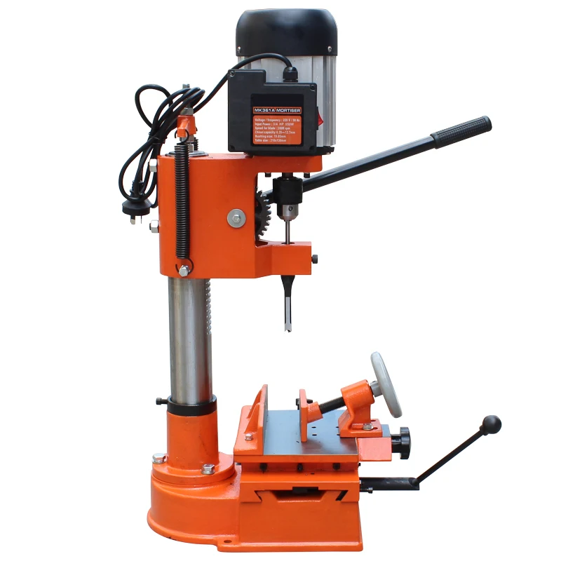 Woodworking square tenoning machine 550W slotting drilling machine vertical single tenon groove machine bench drill tenoning