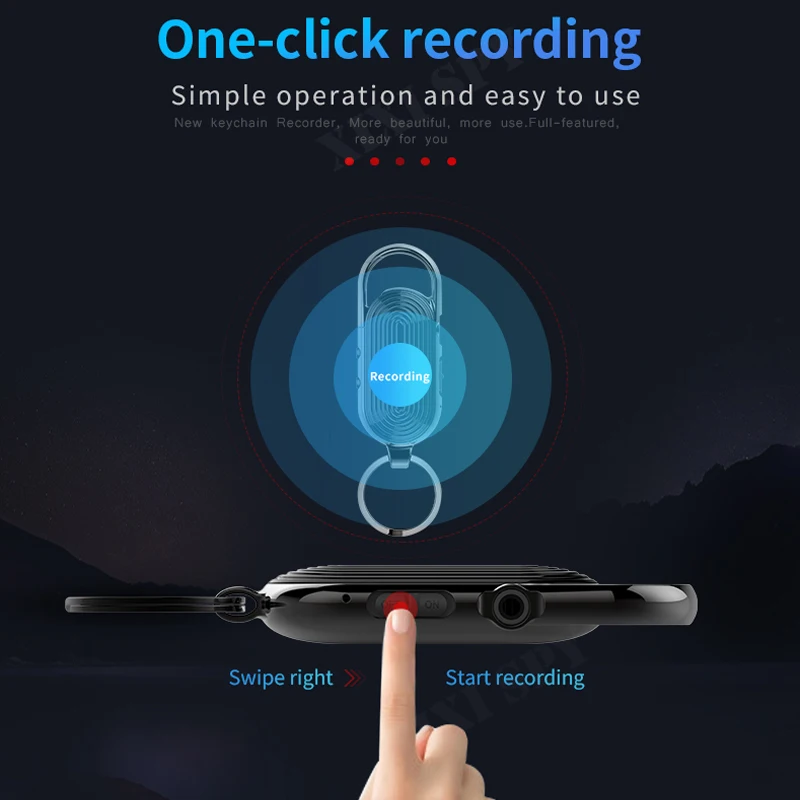 Voice recorder mini recording dictaphone digital micro audio record sound flash drive usb small Keychain