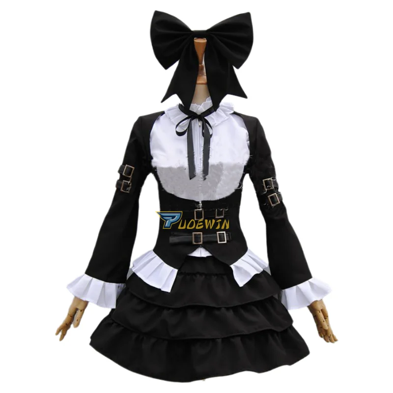 

SBluuCosplay Erza Scarlet black Maid Lolita Cosplay Costume Custom Made