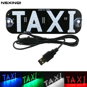 Indicatore LED Pannello luminoso Segnale Spia Interno auto per taxi Driver Luce USB con interruttore