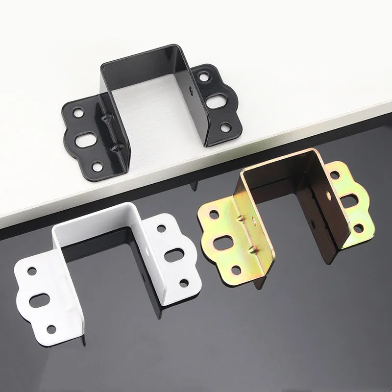 2pcs Bed beam support Thicken bed hinges Hook Corner Code Metal Stand Wooden fixed Connector Furniture Hardware Accessories